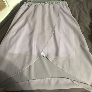 High low purple skirt